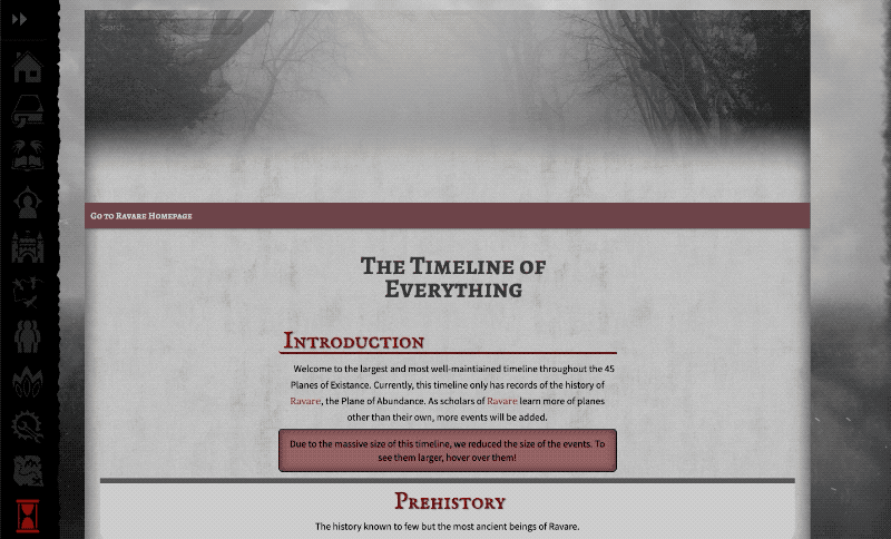 Interactive Timeline | Fantasy Timeline Creator | World Anvil
