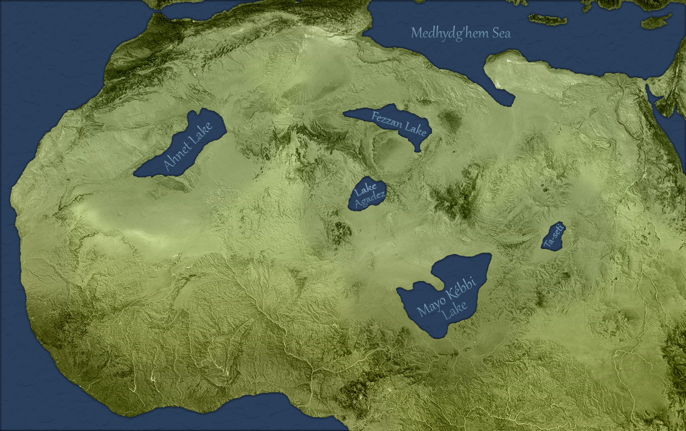 The lakes of Pluvial north Africa (circa 45,000 BP)