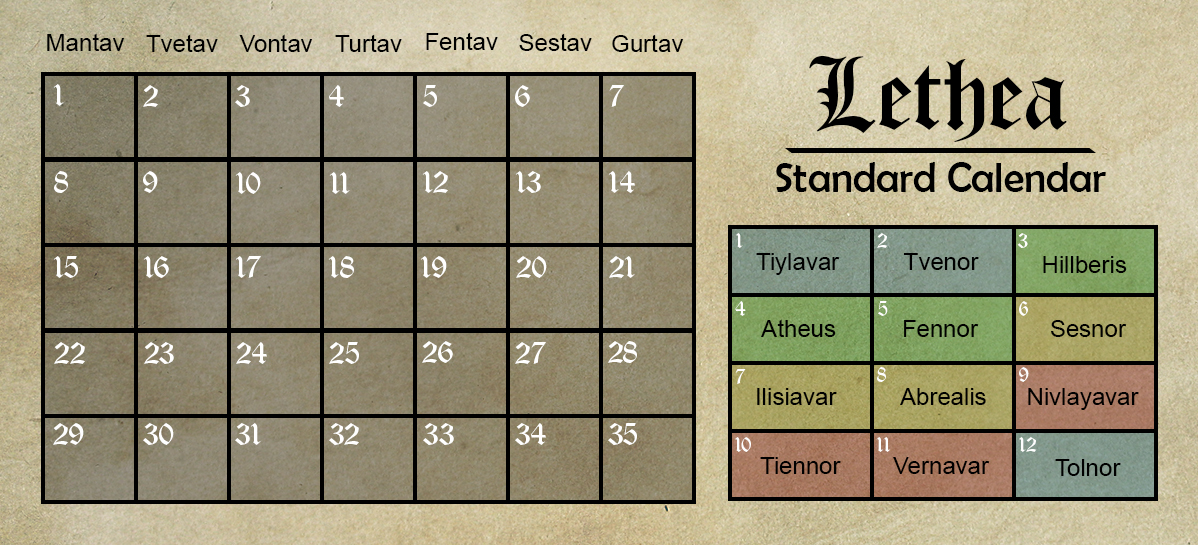 Standard Calendar