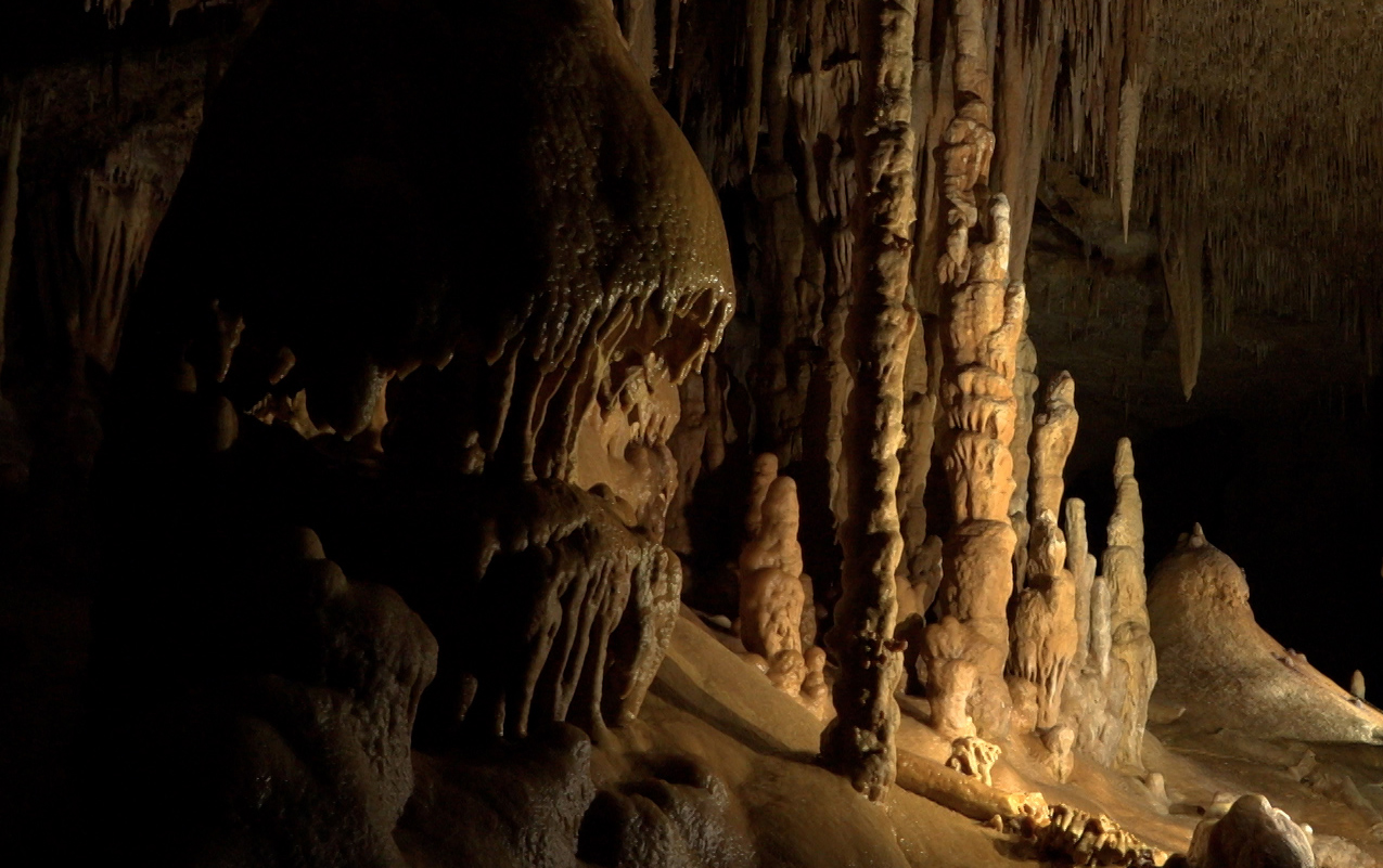Neanders arranged stalagmites and stalagtites for decorative purposes at Bruniquel