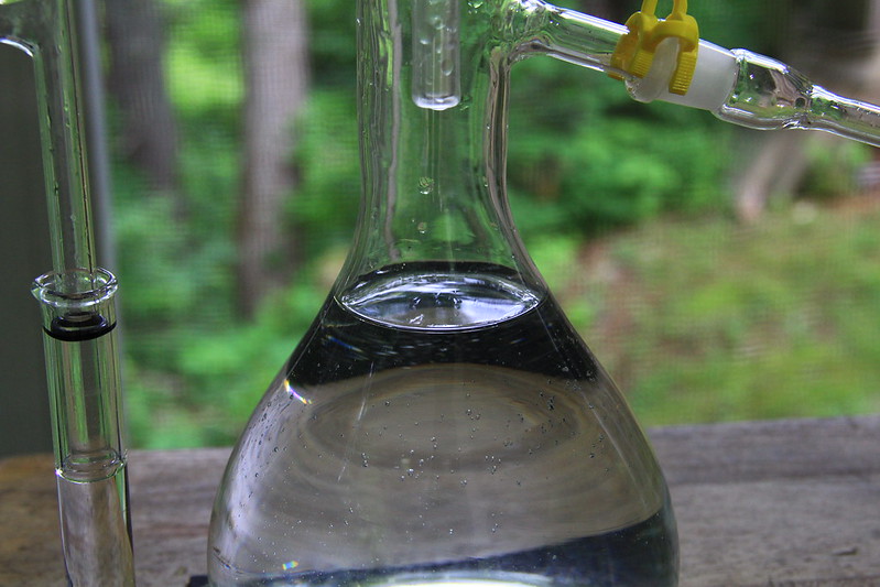 Photograph of distillaton apparatus