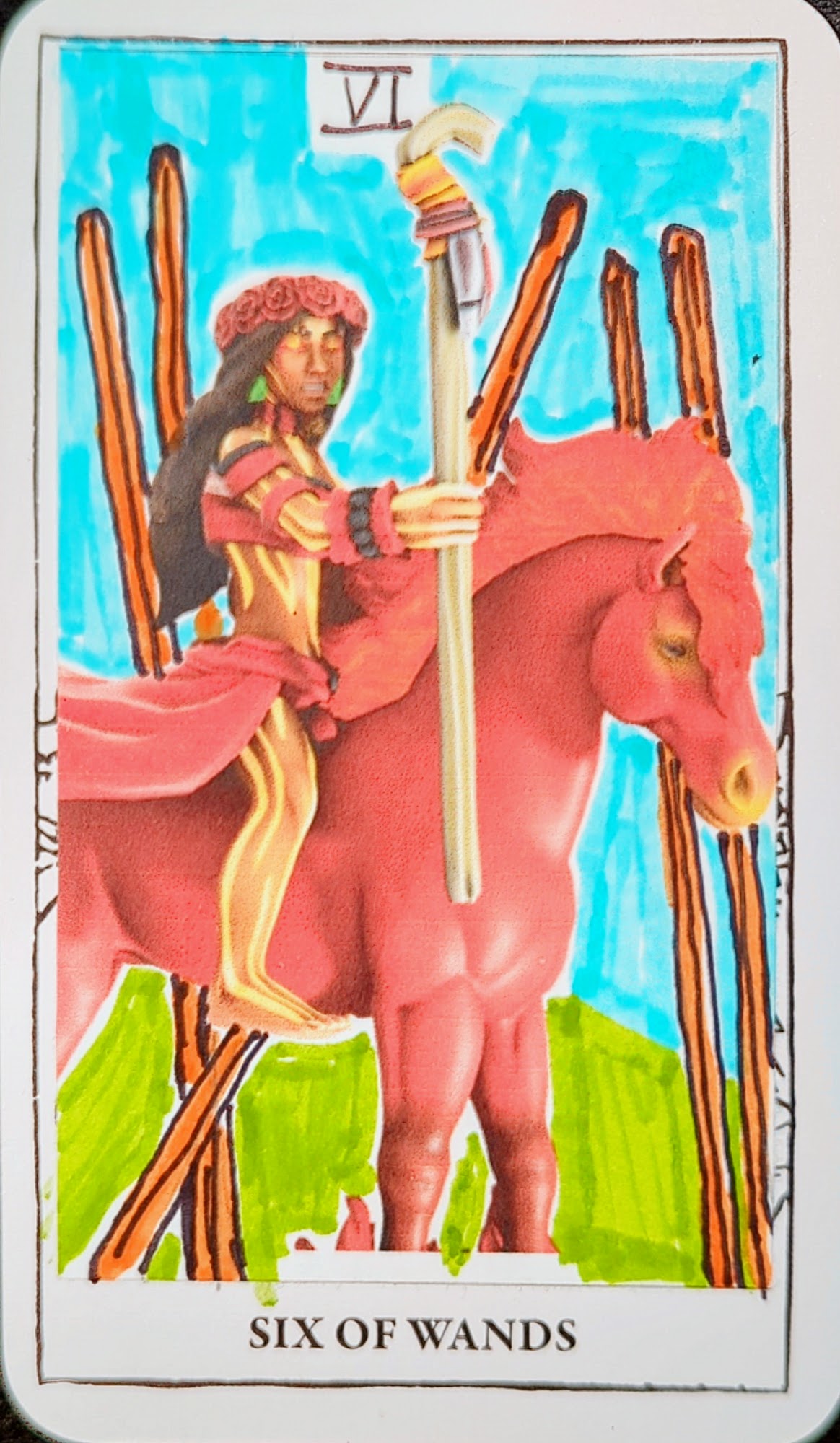 Six of Wands - Melosa Red Feather