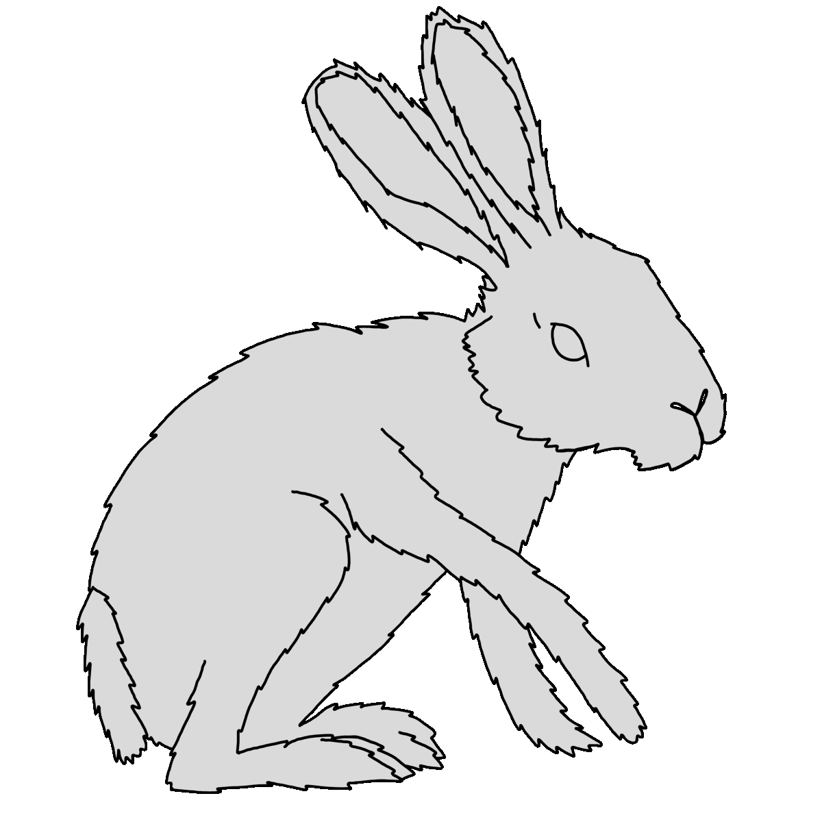 An animate white rabbit