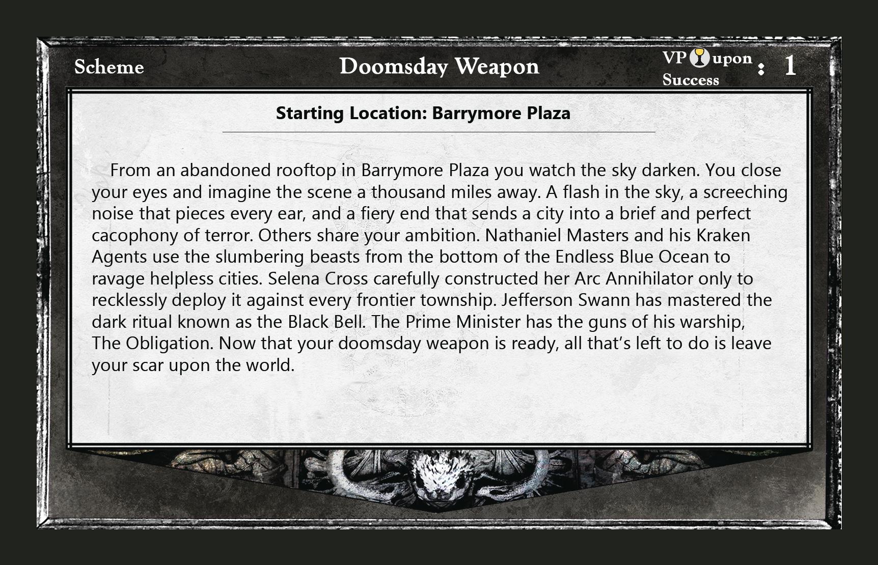Doomsday Weapon Backer