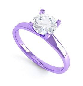 Purple Gold Diamond Ring