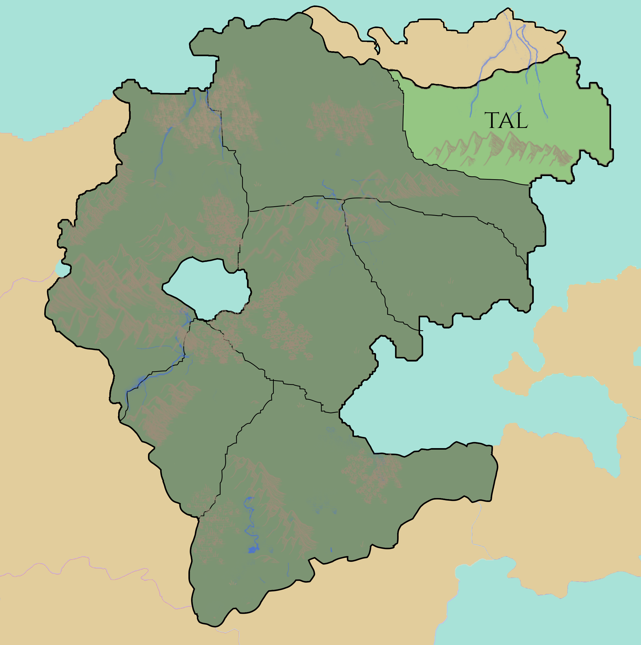 Location of Tal (light green)