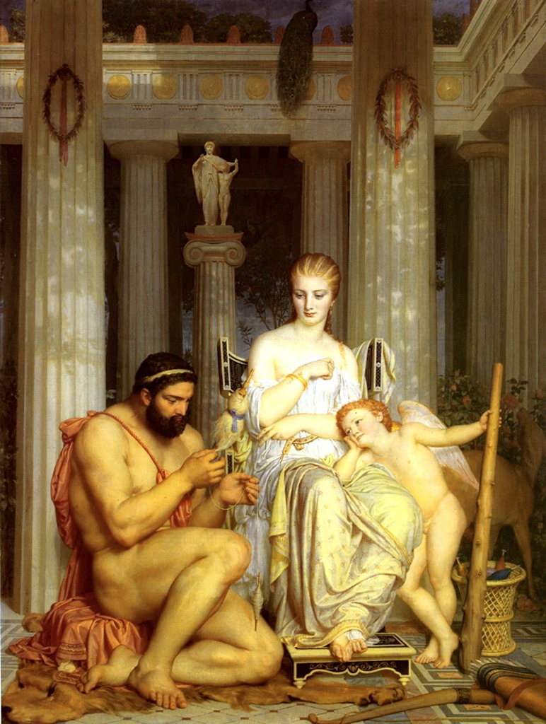 Omphale and her husband, Heracles