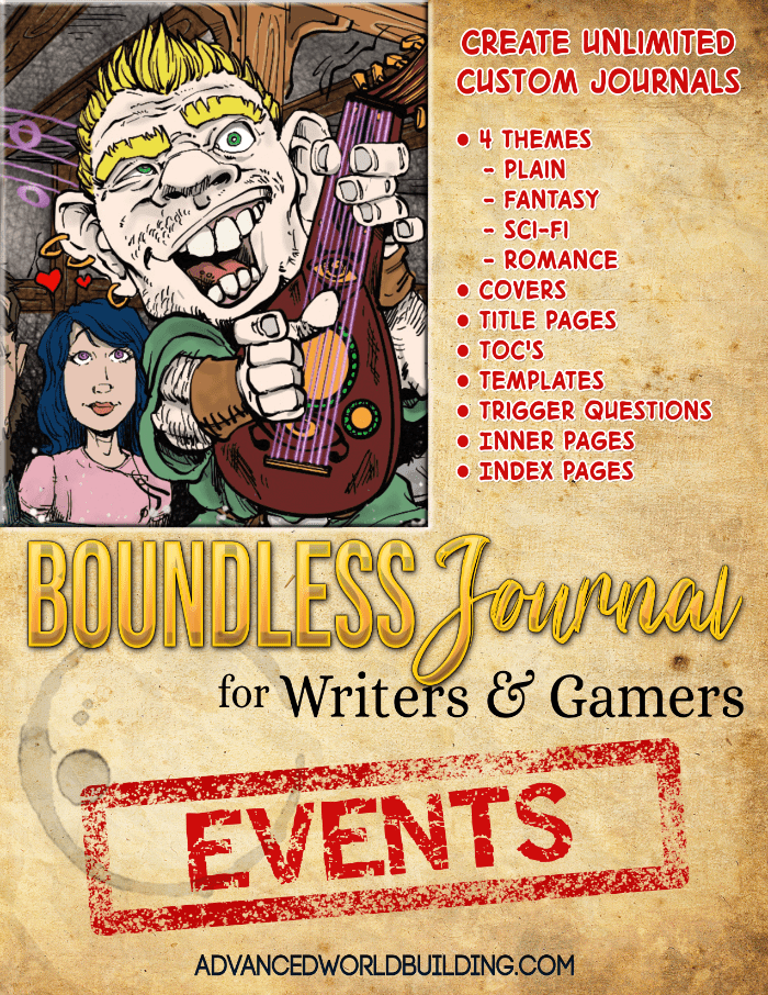 Boundless Events to fuel your world and stories with conflict!