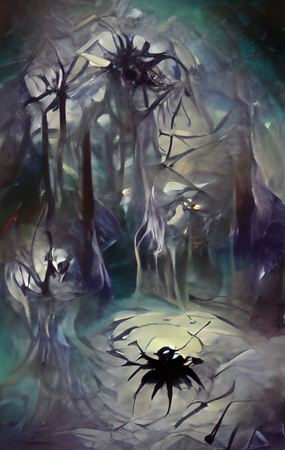 Dead Forest with Spiders