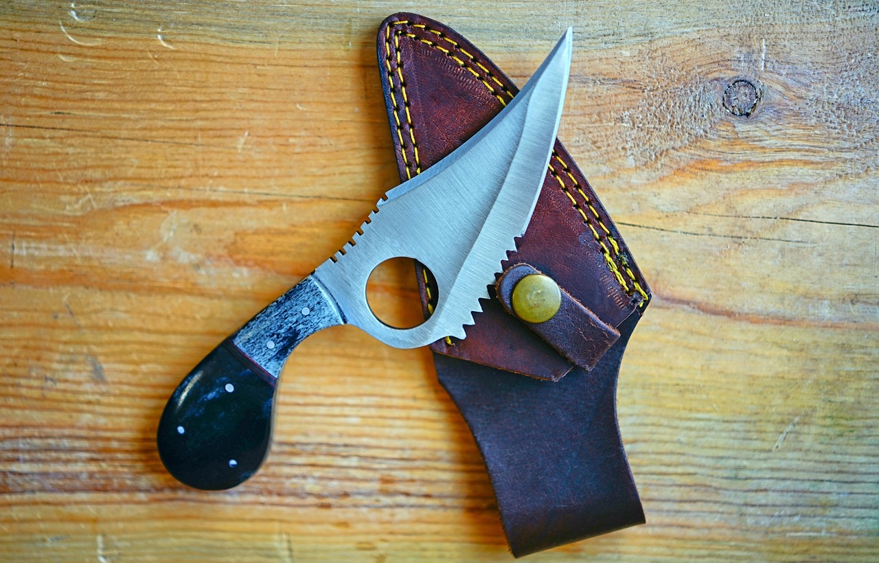 Small knife and holder