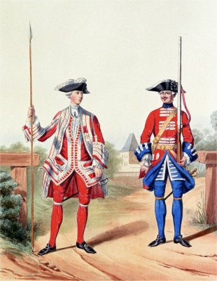 Soldiers of the Garde Suisse under Louis XVI
