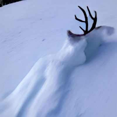 A frostbite ooze feeding on a frozen deer.