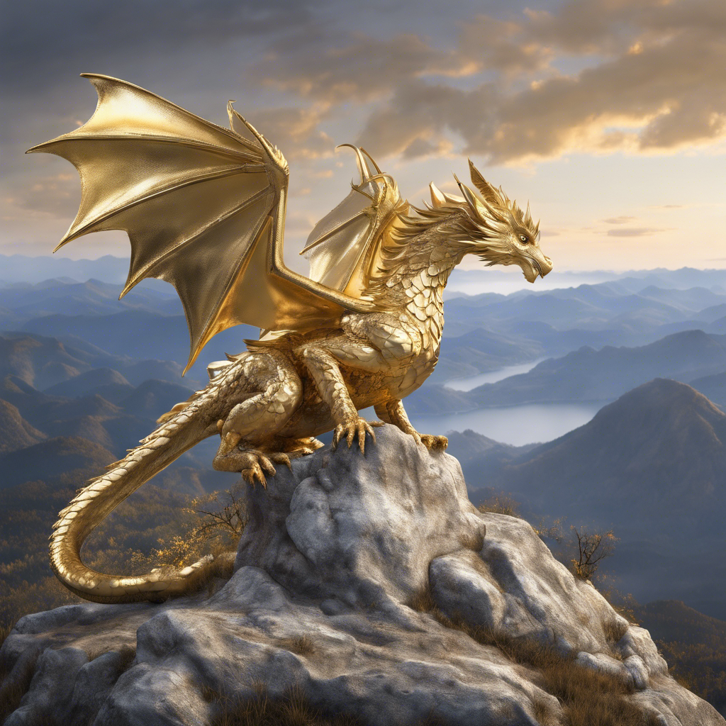 Mystanidrax te Kinyel (Mystanidrax the Gold), a young gold dragon