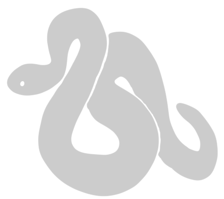 A white silhouette of a sea snake