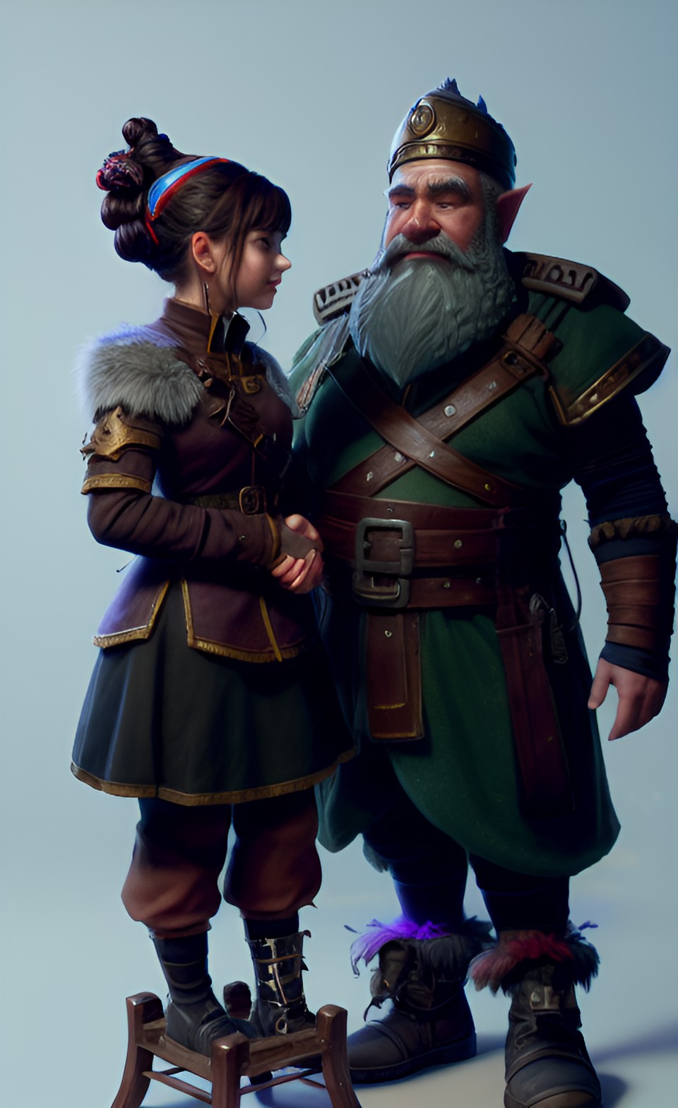 gnome and dwarf shaking hands