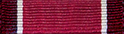 A red and white striped medal bar ribbon