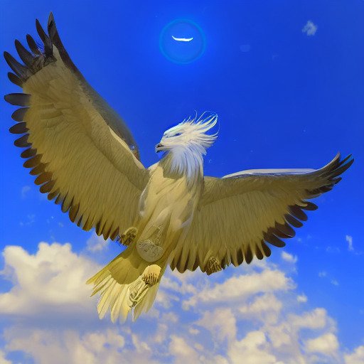Der Mächtige Kaiser Adler Über dn Wolken