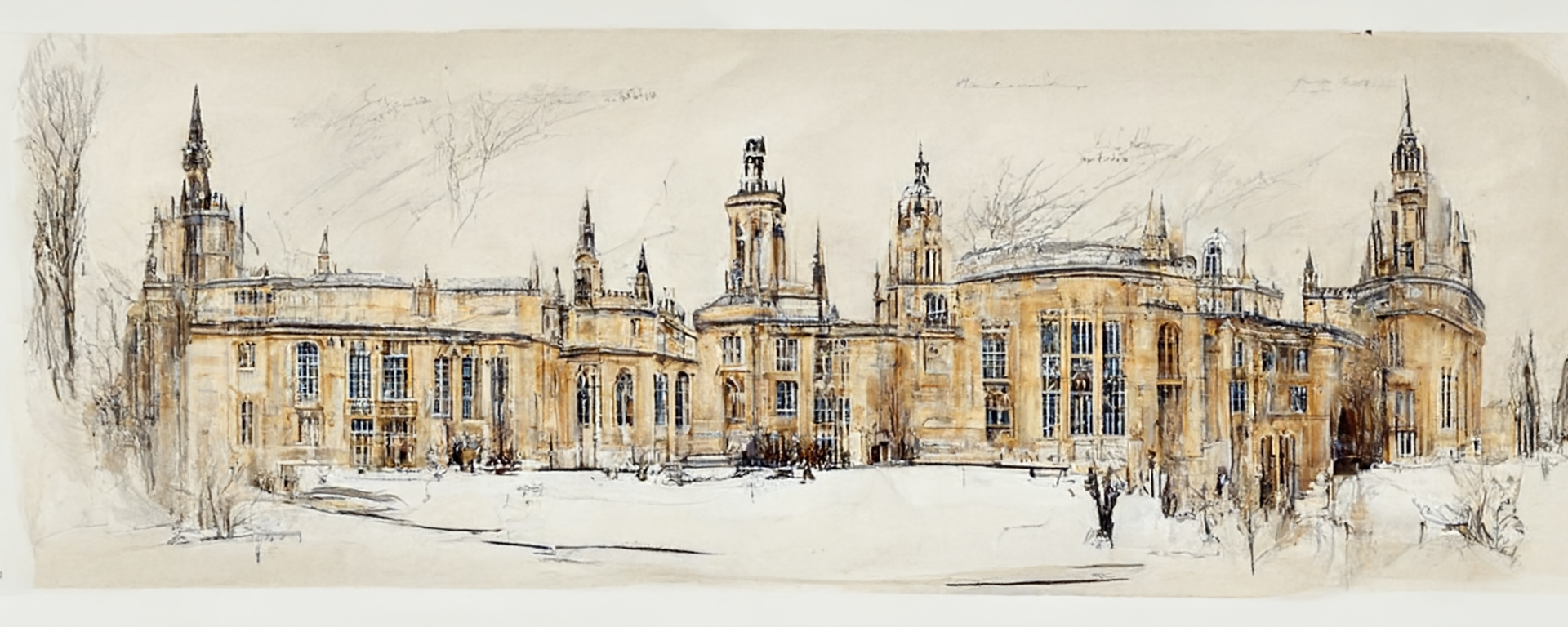 artist's sketch of a university