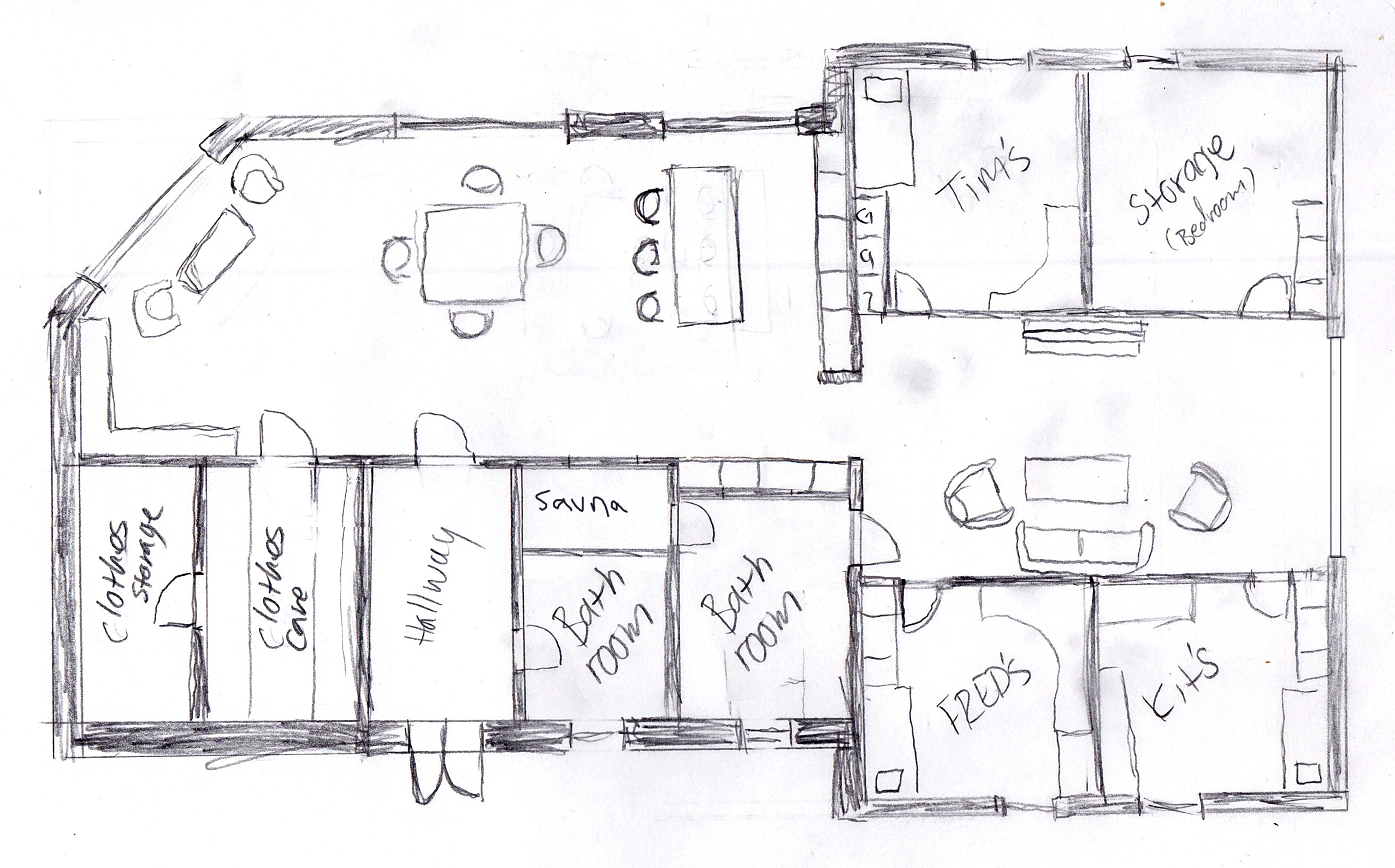 A rough sketch of Kit's house