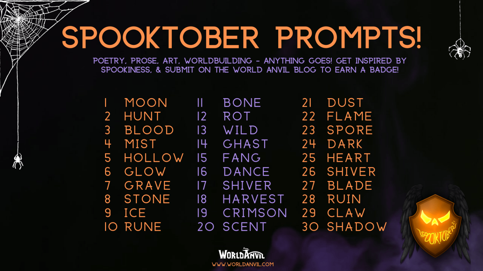 by World Anvil. is here and that means scary, gorey prompts!!!! 