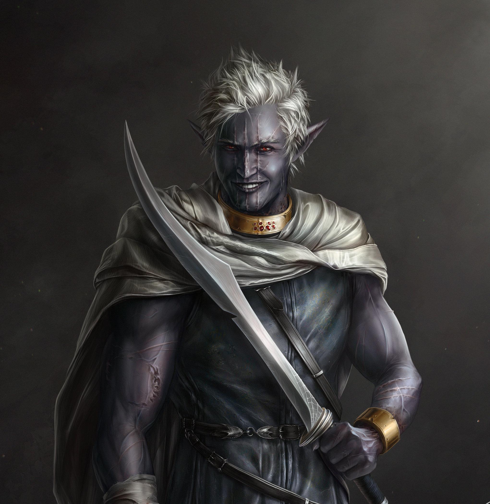 Caelestrasz (Calen in his drow elf shape) is an ancient dragon and a child ...
