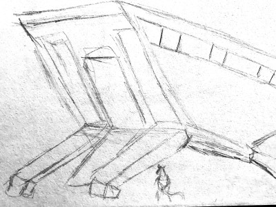 Raw sketch of Thunthen troopship