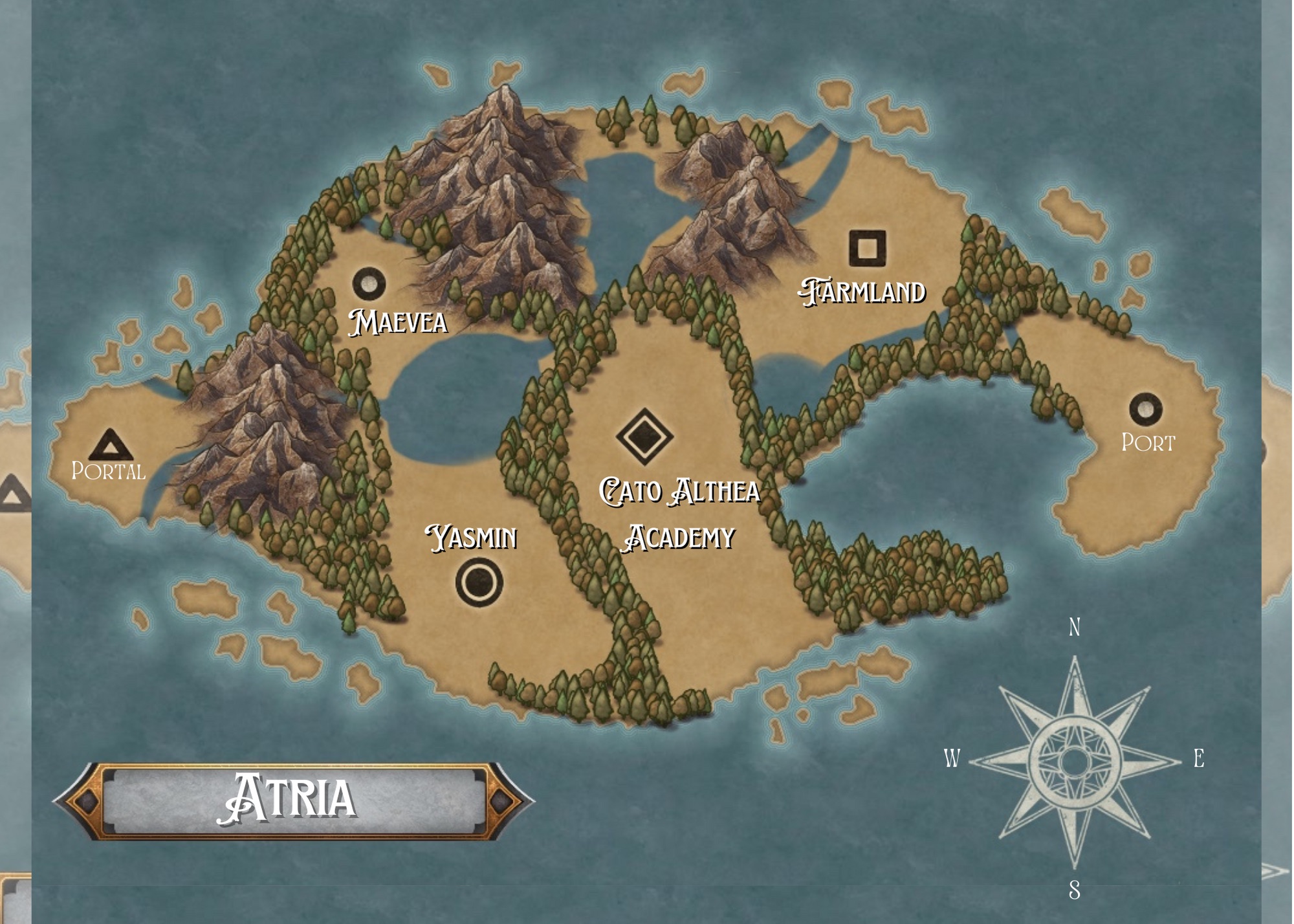 Atria Island Map Base Map Image