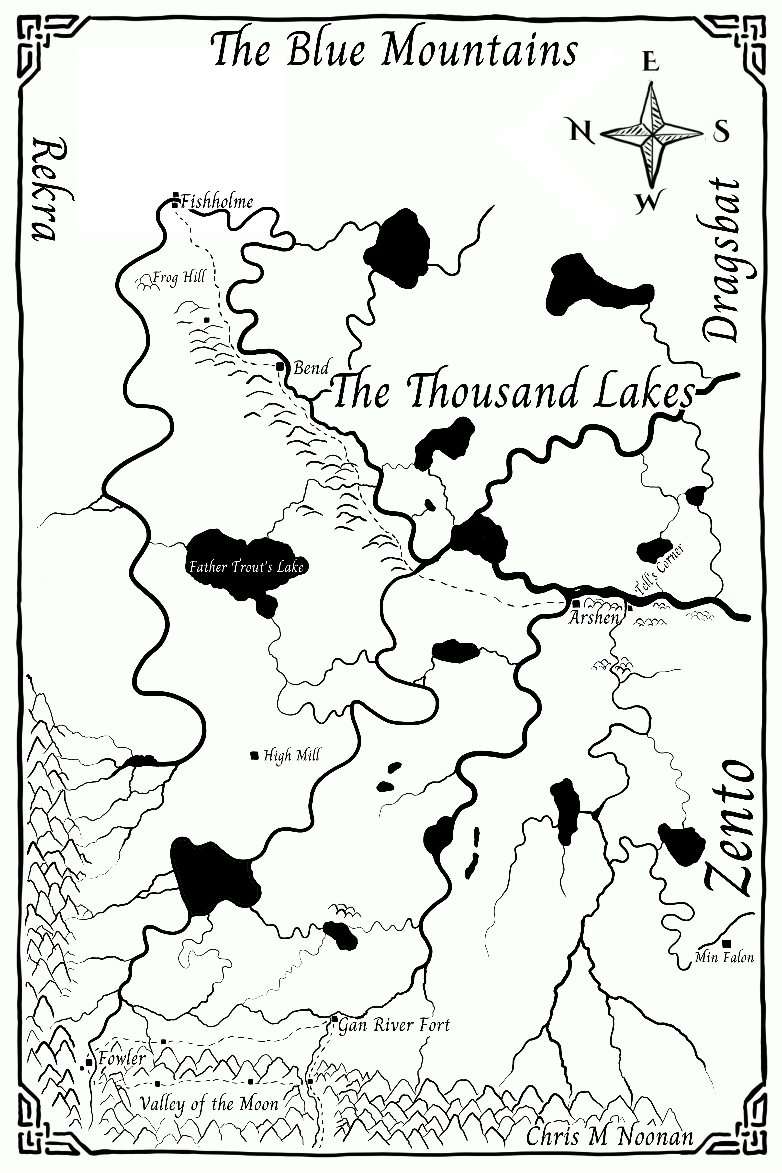 The Thousand Lakes Base Map Image