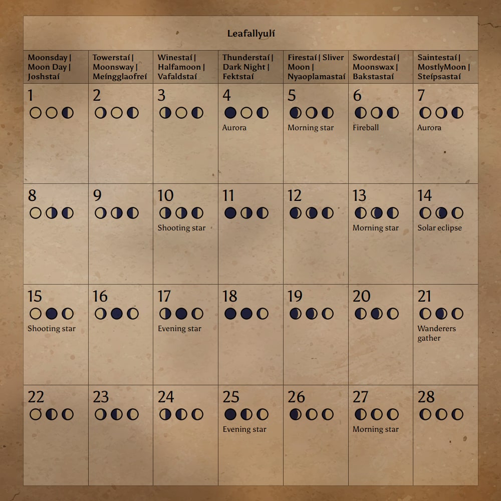 Calendar | 2020 11 Leafall Base Map Image