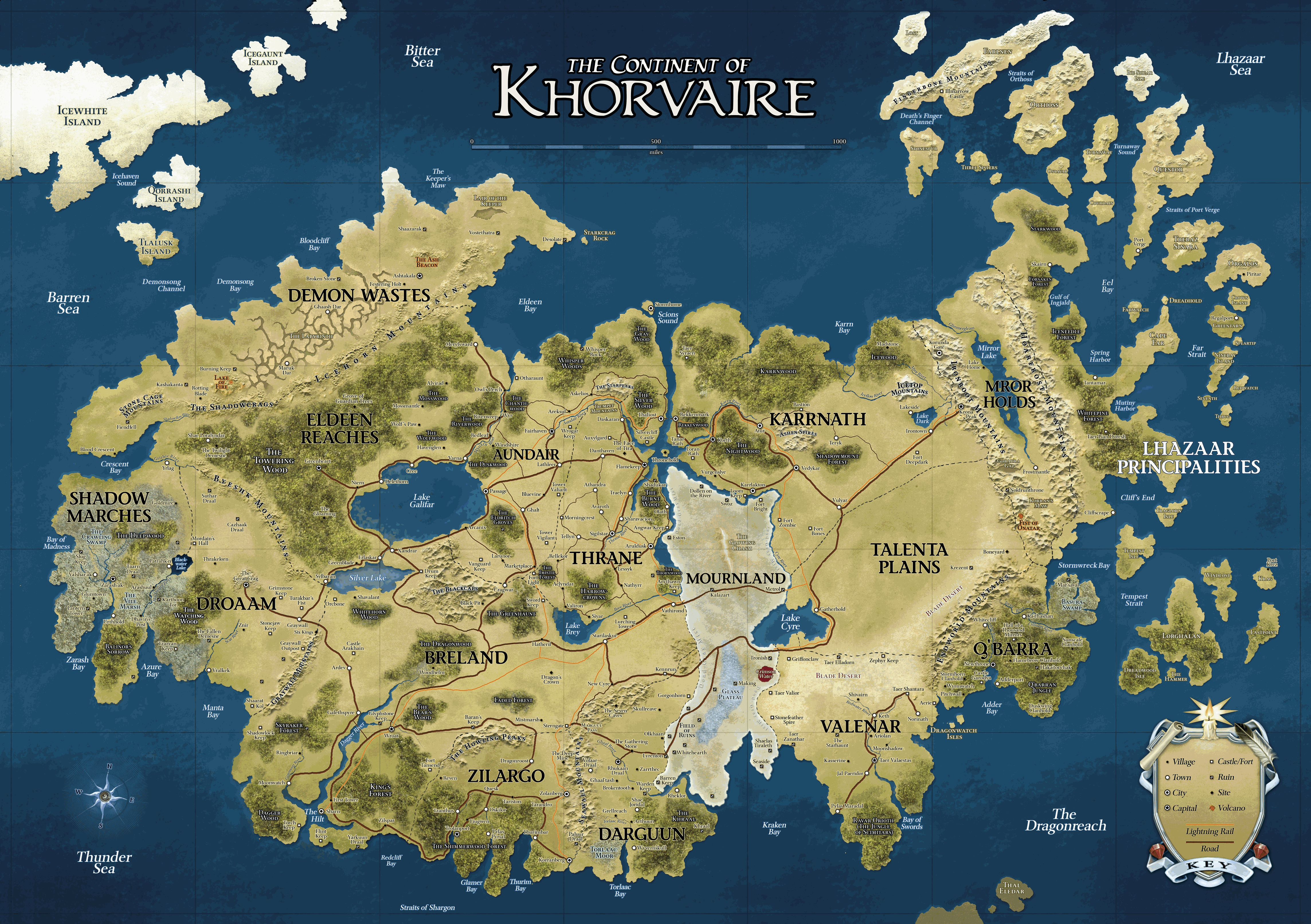 Map Of Khorvaire In Eberron World Anvil