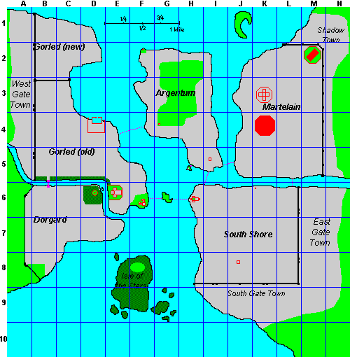 Channel Cities Map (showing Districts) Base Map Image