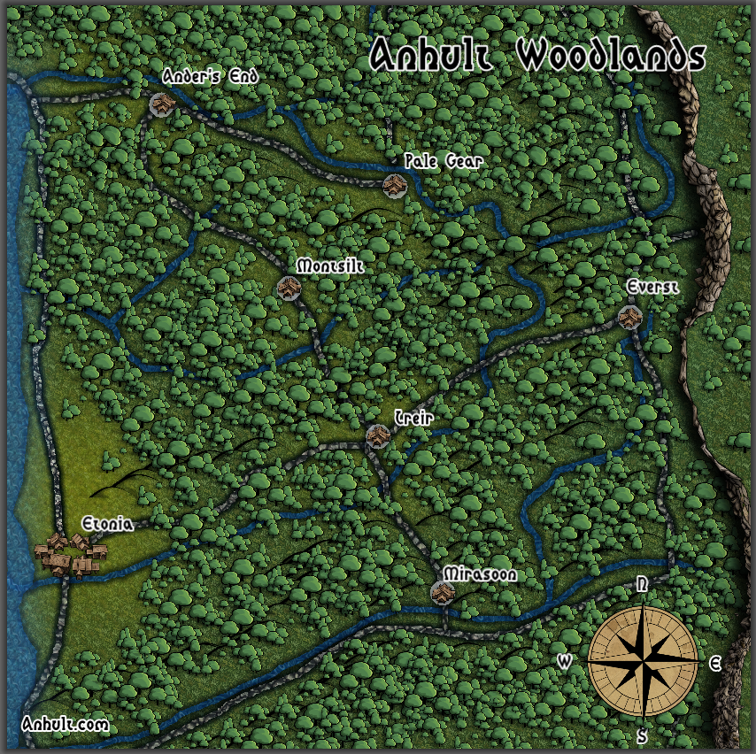 Anhult Woodlands, forest villages, and Etonia