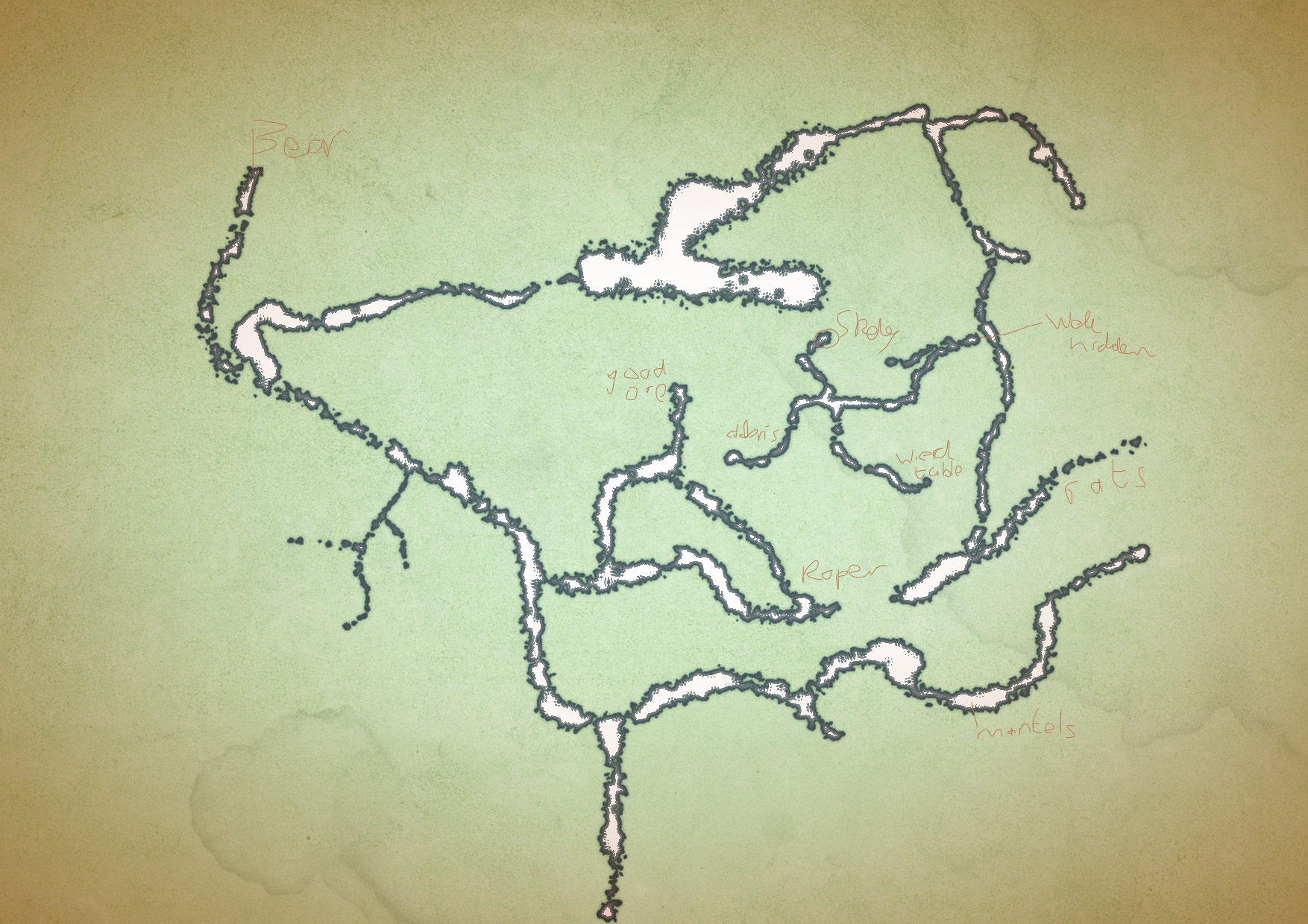 Map of a dwarven mine