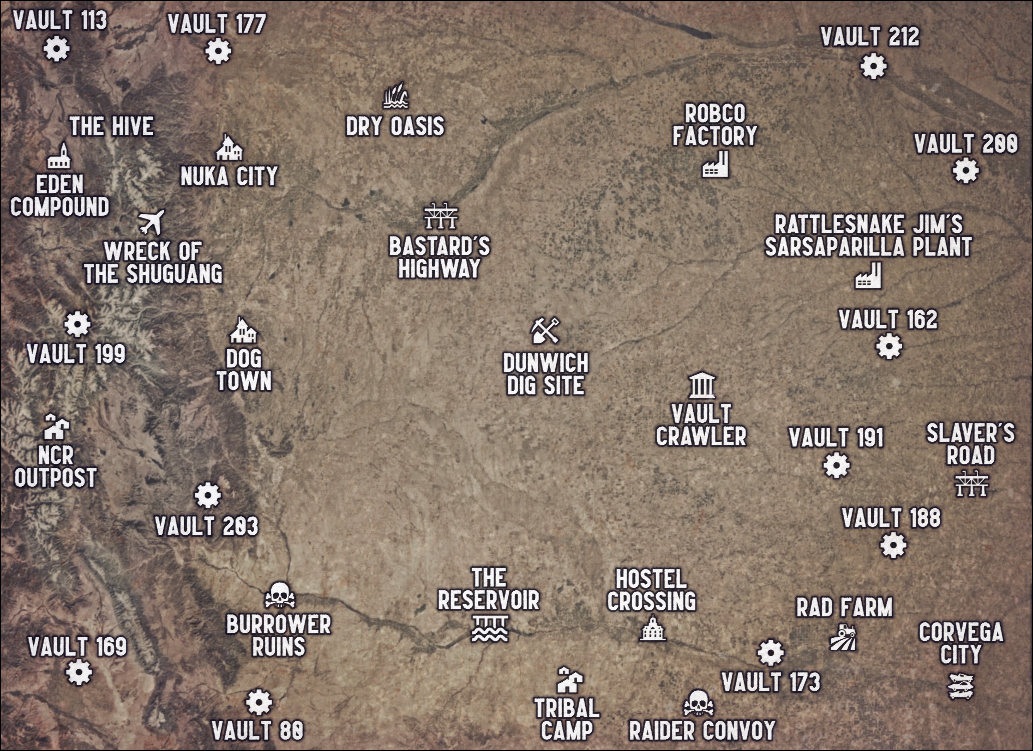 Regional Satellite Map (fixed labels) Base Map Image