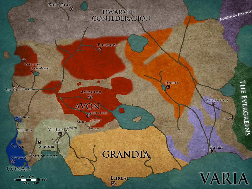 Political Map of Varia - Divided cover